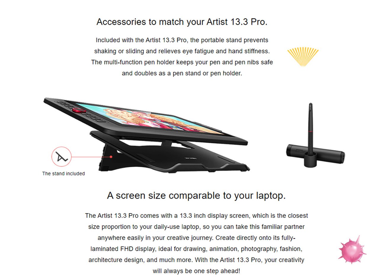 XP-PEN Artist13.3 Pro 13.3 Inch IPS Drawing Monitor Pen Display